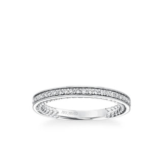 Keira Contemporary Diamond And Rope Wedding Band