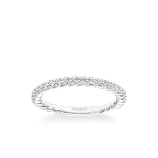 Wren Contemporary Diamond And Rope Wedding Band