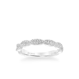 Freesia Contemporary Diamond Twist Wedding Band