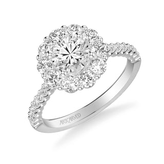 Penny Classic Round Halo Diamond Engagement Ring