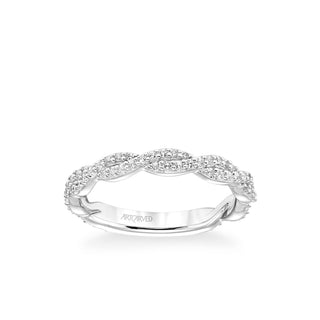 Stackable Band With Diamond Twist