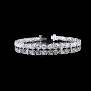 Tennis Round 15.03cts 14K White Gold Bracelet BC1425