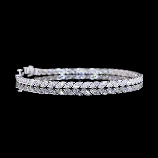 Tennis Marquise 5.77cts 14K White Gold Bracelet BC1582