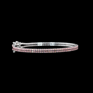 Tennis Round 1.61cts 14K White Gold Bracelet BC1591