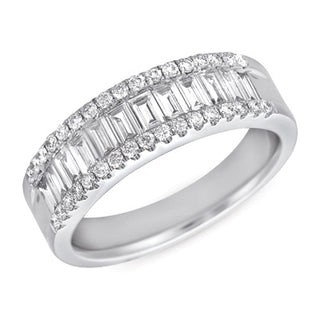 Baguette Bands Wedding Band D4121WG