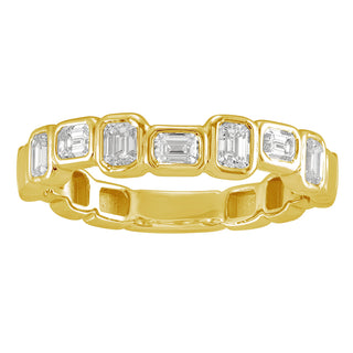 Emerald Cut Bands Fashion Ring D4947YG