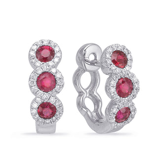 Ruby Earring E7856-RWG