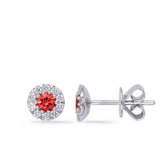 Ruby Earring E7938-6.5MRWG