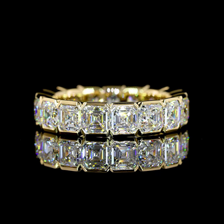 Eternity Band Asscher 5.48cts 14K Yellow Gold Eternity Band EB1902