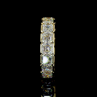 Eternity Band Asscher 5.48cts 14K Yellow Gold Eternity Band EB1902