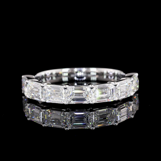 Half Eternity Emerald 1.99cts 14K White Gold Eternity Band EB367