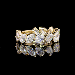 3/4 Band MIX 2.61cts 14K Yellow Gold Eternity Band EB411