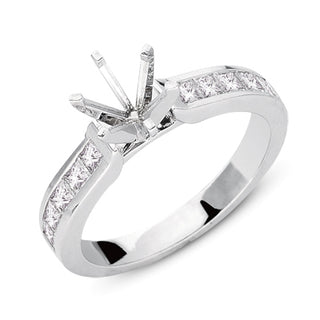 Channel Sets - Princess Engagement Ring EN7042WG