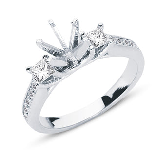 Channel Sets - Princess Engagement Ring EN7044WG