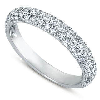 Pave Bands Wedding Band EN7184-B10WG