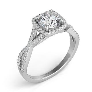 Criss Cross Engagement Ring EN7333