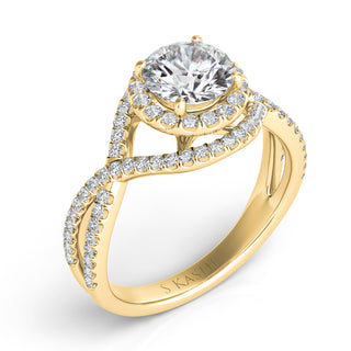 Criss Cross Engagement Ring EN7368-1YG