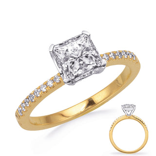 Side Stone - Prong Set Engagement Ring EN7470-5.5MSQYG