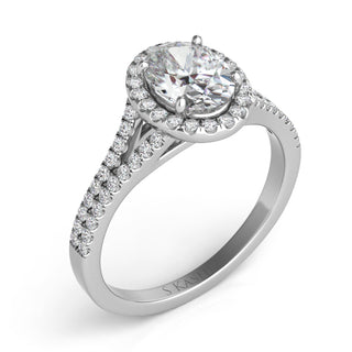 Halo - Oval Engagement Ring EN7555