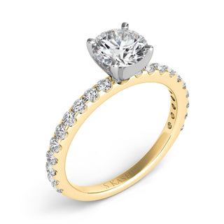 Side Stone - Prong Set Engagement Ring EN7581YG