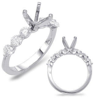 Side Stone - Prong Set Engagement Ring EN7611WG