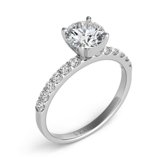 Side Stone - Prong Set Engagement Ring EN7771WG