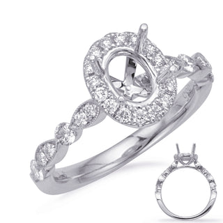 Halo - Oval Engagement Ring EN7866