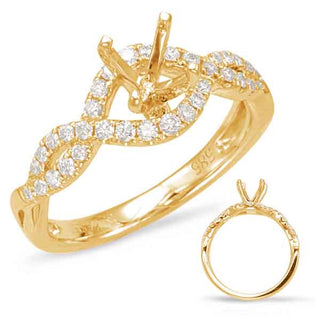 Criss Cross Engagement Ring EN7869-1YG