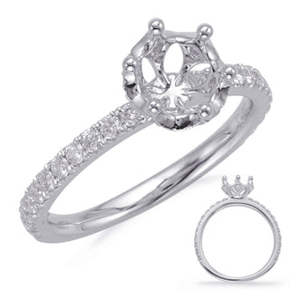 Side Stone - Prong Set Engagement Ring EN8105-15WG