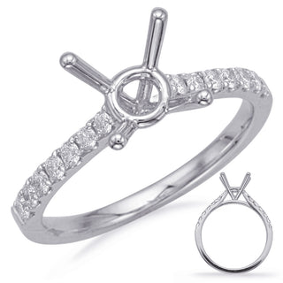 Side Stone - Prong Set Engagement Ring EN8179