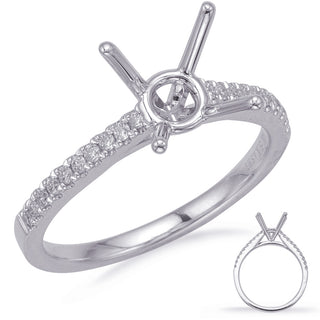 Side Stone - Prong Set Engagement Ring EN8200