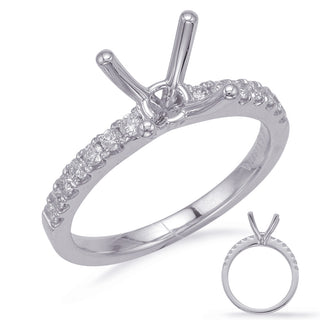 Side Stone - Prong Set Engagement Ring EN8201-1WG