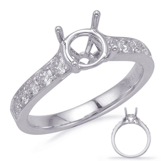 Side Stone - Prong Set Engagement Ring EN8205-2WG