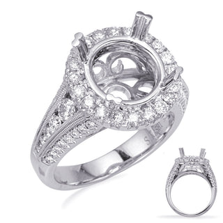 Halo - Round Engagement Ring EN8241-3WG