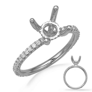 Side Stone - Prong Set Engagement Ring EN8250