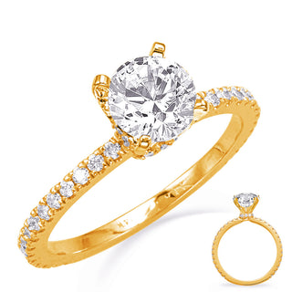 Side Stone - Prong Set Engagement Ring EN8330YG