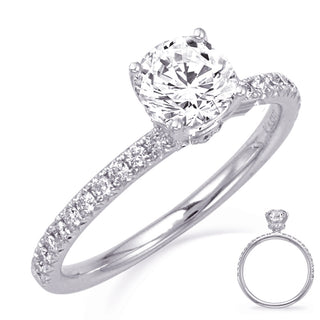 Side Stone - Prong Set Engagement Ring EN8335