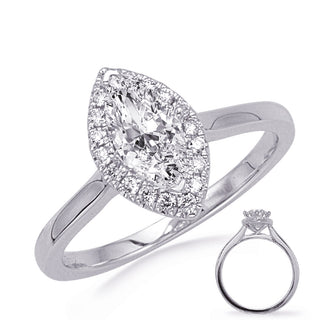 Halo - Marquise Engagement Ring EN8350-7X3.5MWG