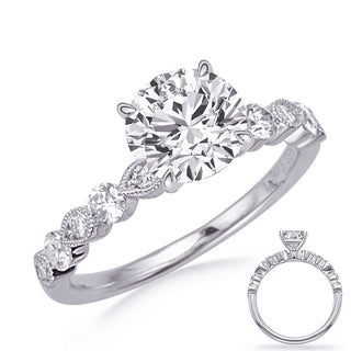 Side Stone - Prong Set Engagement Ring EN8373-1WG