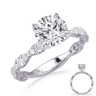 Side Stone - Prong Set Engagement Ring EN8374