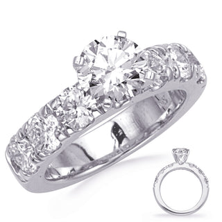 Side Stone - Prong Set Engagement Ring EN8386WG