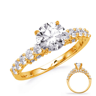 Side Stone - Prong Set Engagement Ring EN8397-1YG