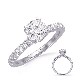 Side Stone - Prong Set Engagement Ring EN8401-2WG