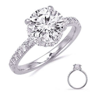 Side Stone - Prong Set Engagement Ring EN8408-15WG