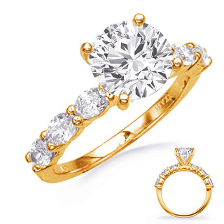 Ovals Engagement Ring EN8420-2YG