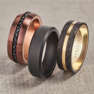 7mm Tungsten Raw Black DLC Ring 11-RAW0123BC7-G