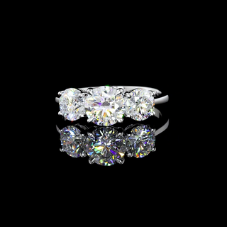 3 Stones Round 1.62cts Platinum Ring RG1329