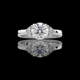 3 Stones Round 1.91cts Platinum Ring RG1386