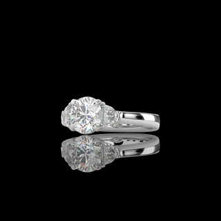 3 Stones Round 1.91cts Platinum Ring RG1386