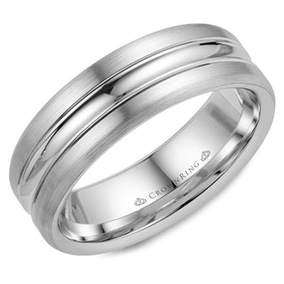 Carved 7mm Wedding Band WB-023C7W